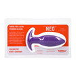 Tantus Neo Silicone Anal Plug Lilac in packaging showcasing smooth tapered design and body-contoured base.