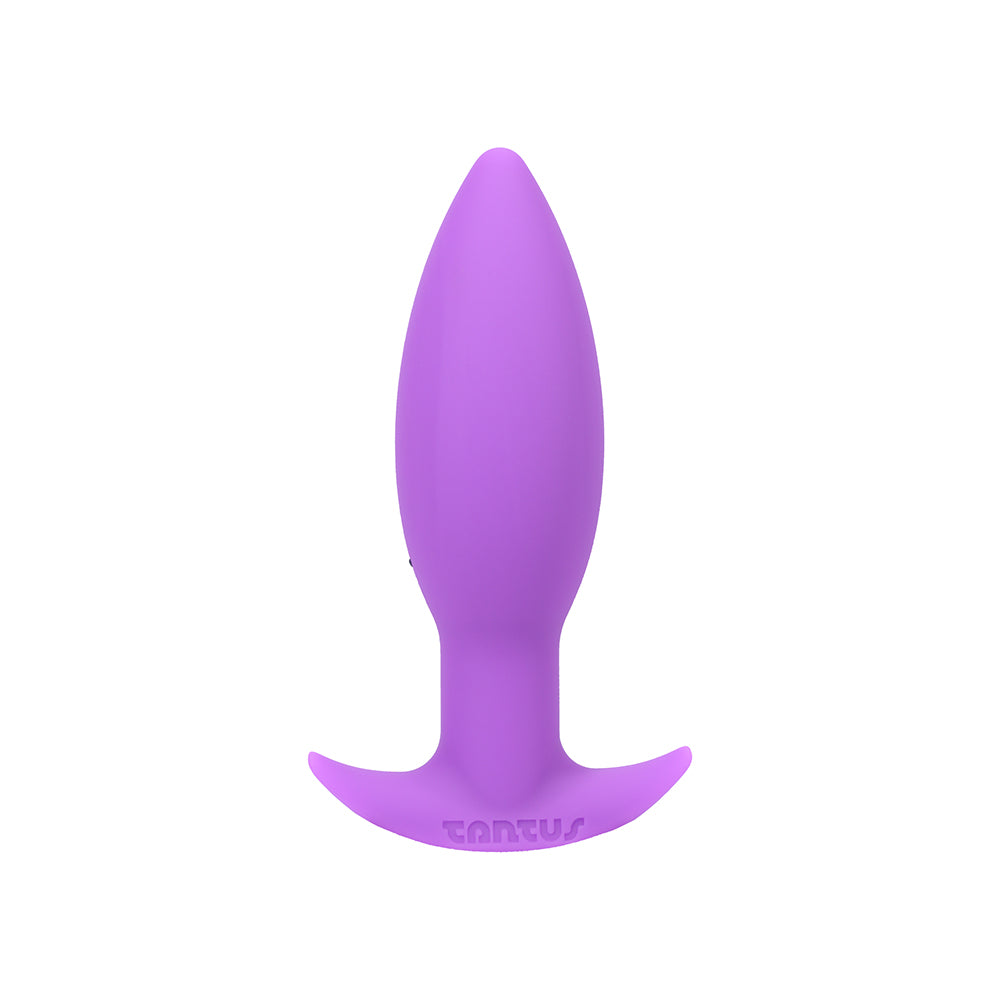 Tantus Neo Silicone Anal Plug Lilac with a smooth tapered design and curved base for comfort.