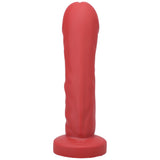 Tantus Grind Silicone Dildo True Blood Red offering a lifelike sensation and satisfying fullness for pleasure.