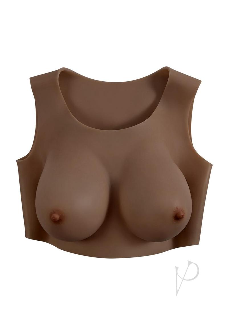 Gender X Breast Plate Silicone D Cup Chocolate for a natural and lifelike body silhouette.