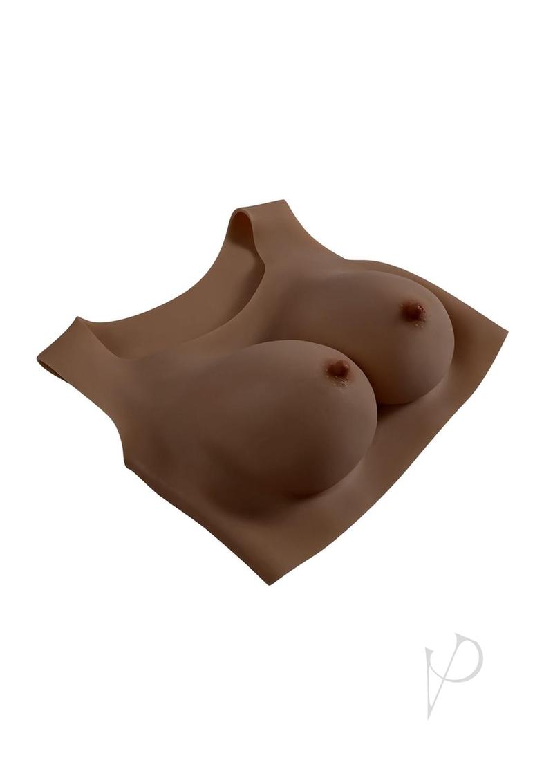 Gender X Breast Plate Silicone D Cup Chocolate designed for a realistic silhouette and comfort.