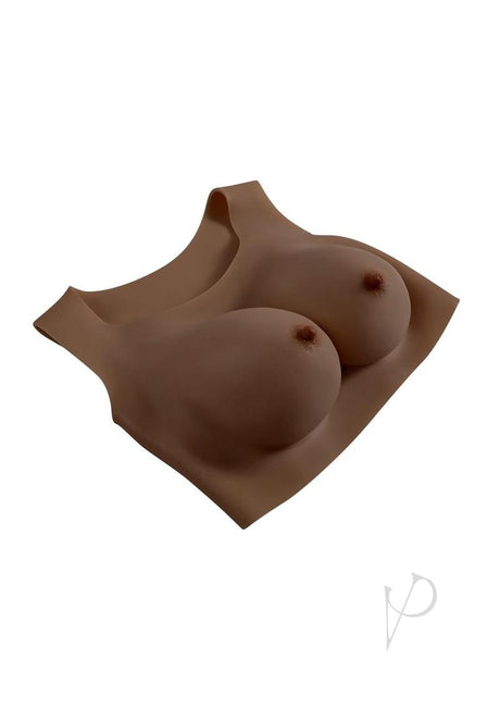 Gender X Breast Plate Silicone D Cup Chocolate designed for a realistic silhouette and comfort.