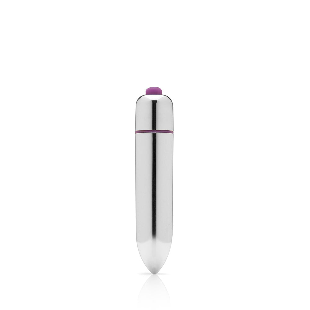 Tantus Tsunami Vibrating G-spot Silicone Dildo Lavender in a sleek silver and purple design, perfect for targeted stimulation.