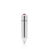Tantus Tsunami Vibrating G-spot Silicone Dildo Lavender in a sleek silver and purple design, perfect for targeted stimulation.