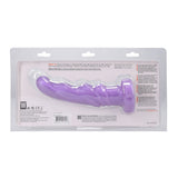 Tantus Tsunami Vibrating G-spot Silicone Dildo Lavender in packaging, showcasing its sculpted design and focused performance.