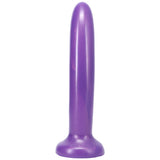 Tantus Leisure Vibrating Dildo Amethyst in purple, featuring a smooth shaft and narrow tip for gentle stimulation.