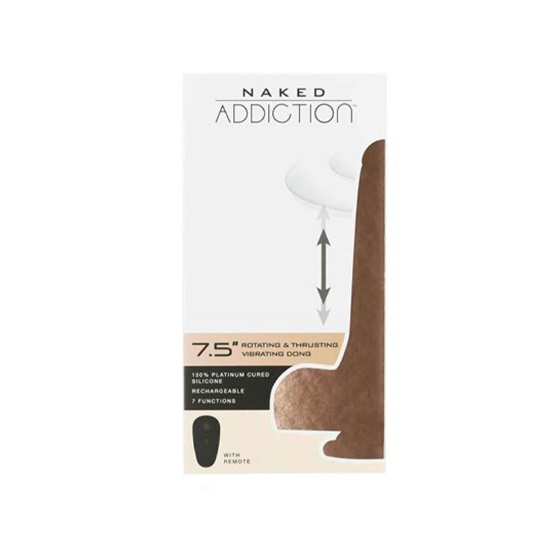 Naked Addiction The Freak 7.5 inches Rotating & Thrusting Vibrating Dildo Beige