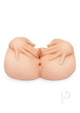 PDX Plus Spread My Tight Pussy Masturbator Vanilla with realistic hands and lifelike design for a unique experience.