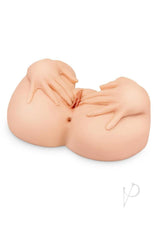 PDX Plus Spread My Tight Pussy Masturbator Vanilla with realistic hands and detailed design.