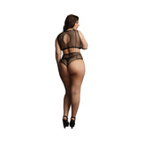 Le Desir Duo Net Keyhole Bra Set Black Queen Size