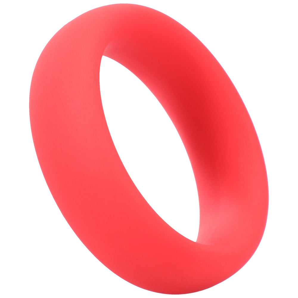 Tantus Intermediate C-Ring 1.875 Inch Crimson - body-safe silicone ring for comfort and control.
