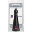 TitanMen Intimidator 10 Inch Ribbed Anal Plug Black displayed in packaging for advanced anal play.