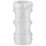 Mood Ultraskyn Stroker Pleaser Massage Beads Frost soft open-ended stroker from Doc Johnson in frost color.