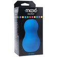 Doc Johnson Mood Exciter Dual Tunnel Stroker Blue packaging design with ergonomic shape and vibrant blue color.