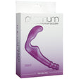 Platinum Silicone The Gal Pal Strapless Strap-On Purple packaging featuring its ergonomic design for versatile pleasure.