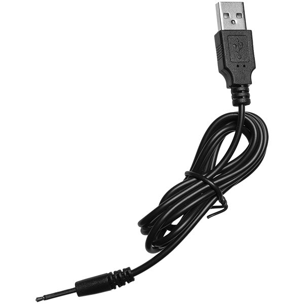Doc Johnson USB Pin Charger Cord Black for charging rechargeable toys efficiently.