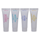 Intimate Enhancements Intensify Pleasure 4-pack featuring REVERSE, SPOT-ON, NUMB, and EXCITE gel tubes for heightened sensations.