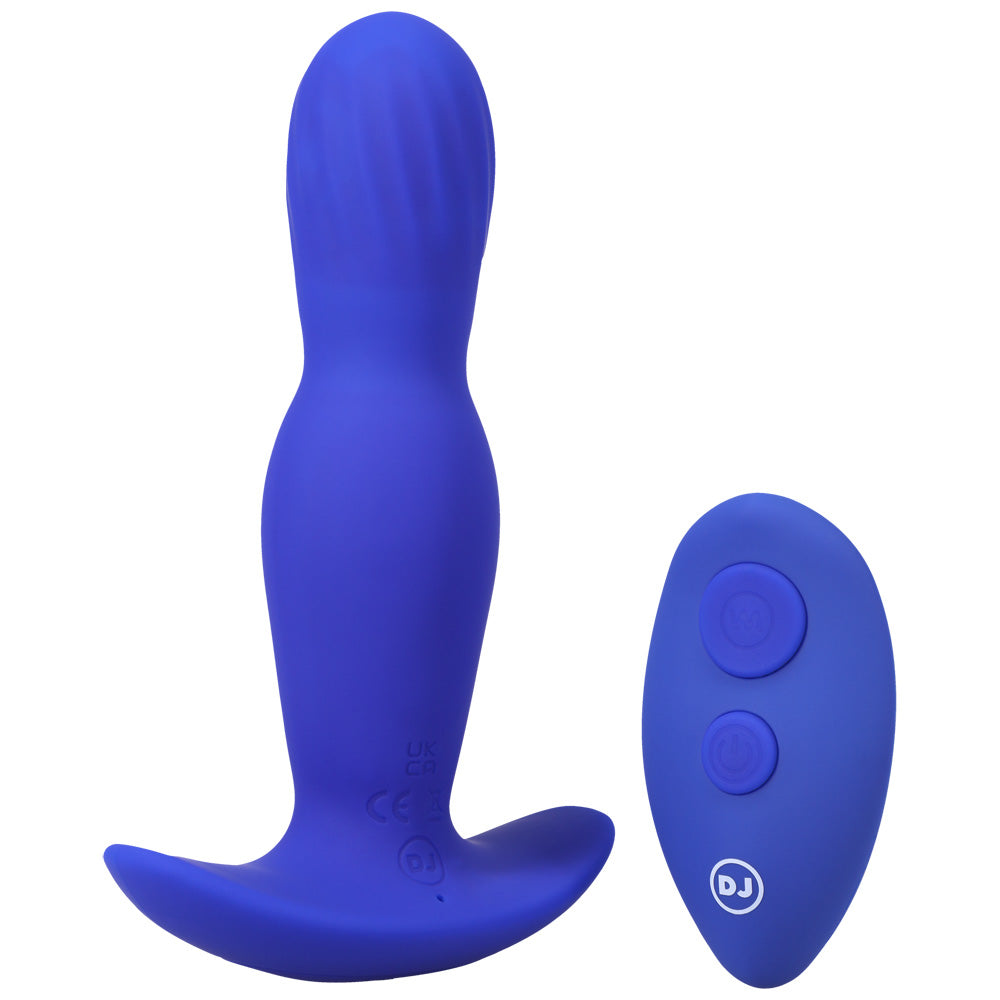 A-Play Expander Silicone Anal Plug Remote Royal Blue with wireless remote control.