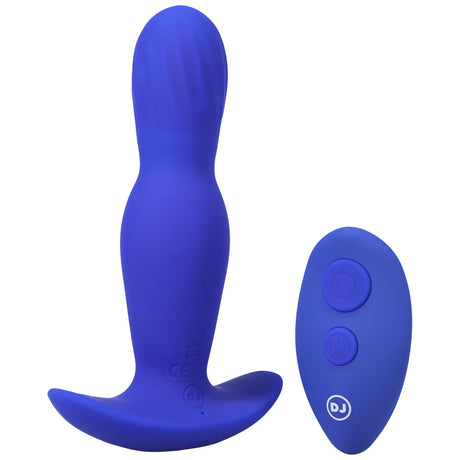 A-Play Expander Silicone Anal Plug Remote Royal Blue with wireless remote control.