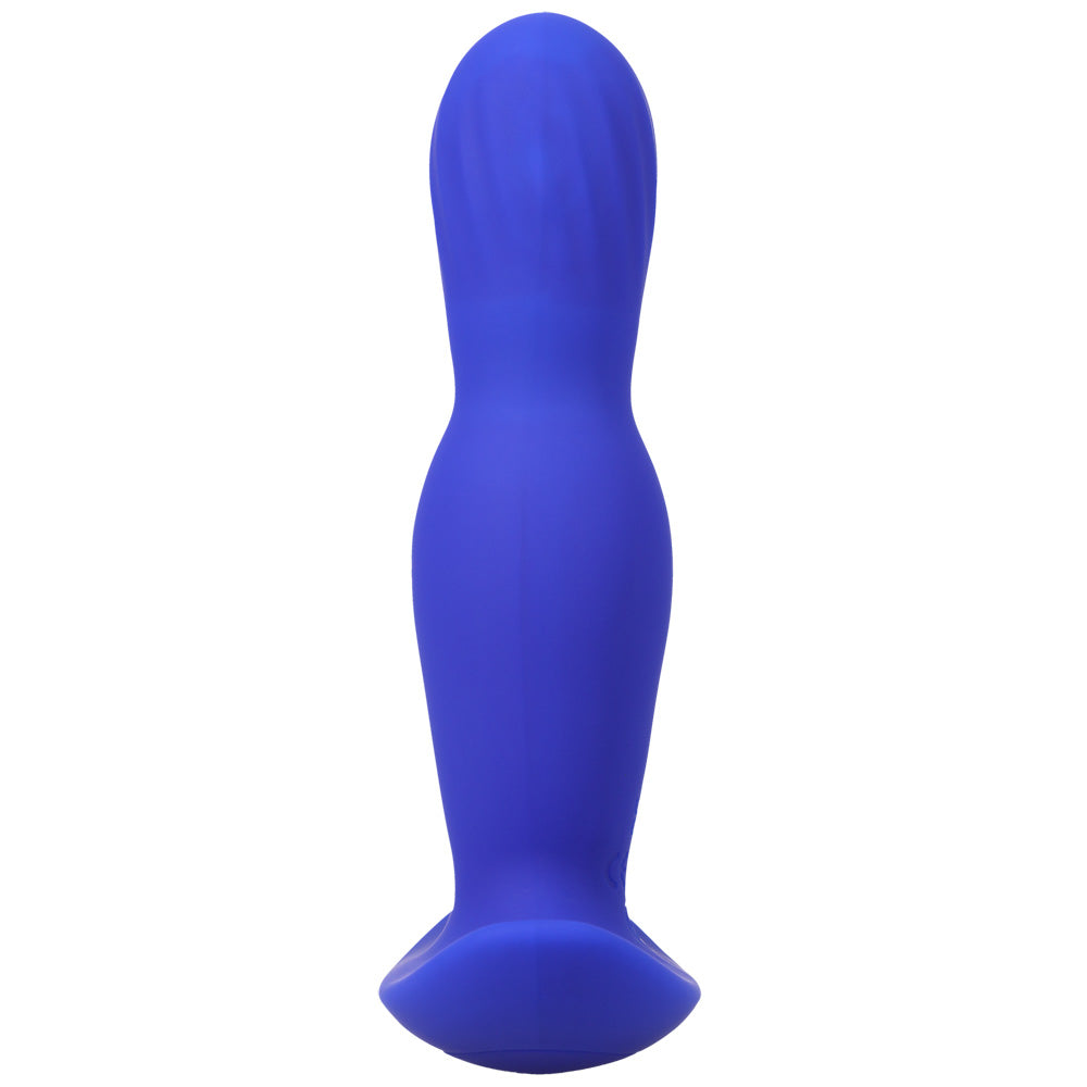 A-Play Expander Silicone Anal Plug Remote Royal Blue displayed in vibrant blue color and sleek design.