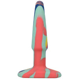 A-Play Groovy Silicone Anal Plug 4 Inch Sunrise in colorful silicone for body-safe play.