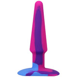 A-Play Groovy Silicone Anal Plug 5 Inch Berry in vibrant colors, perfect for comfortable backdoor play.