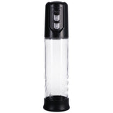 Rock Solid Auto Penis Pump Black Clear - battery-powered pumping system for confidence and enhanced erections, featuring clear cylinder.