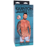 Signature Cocks Quinton James 9.5 inch Ultraskyn Dildo packaging featuring a muscular man with a signature.