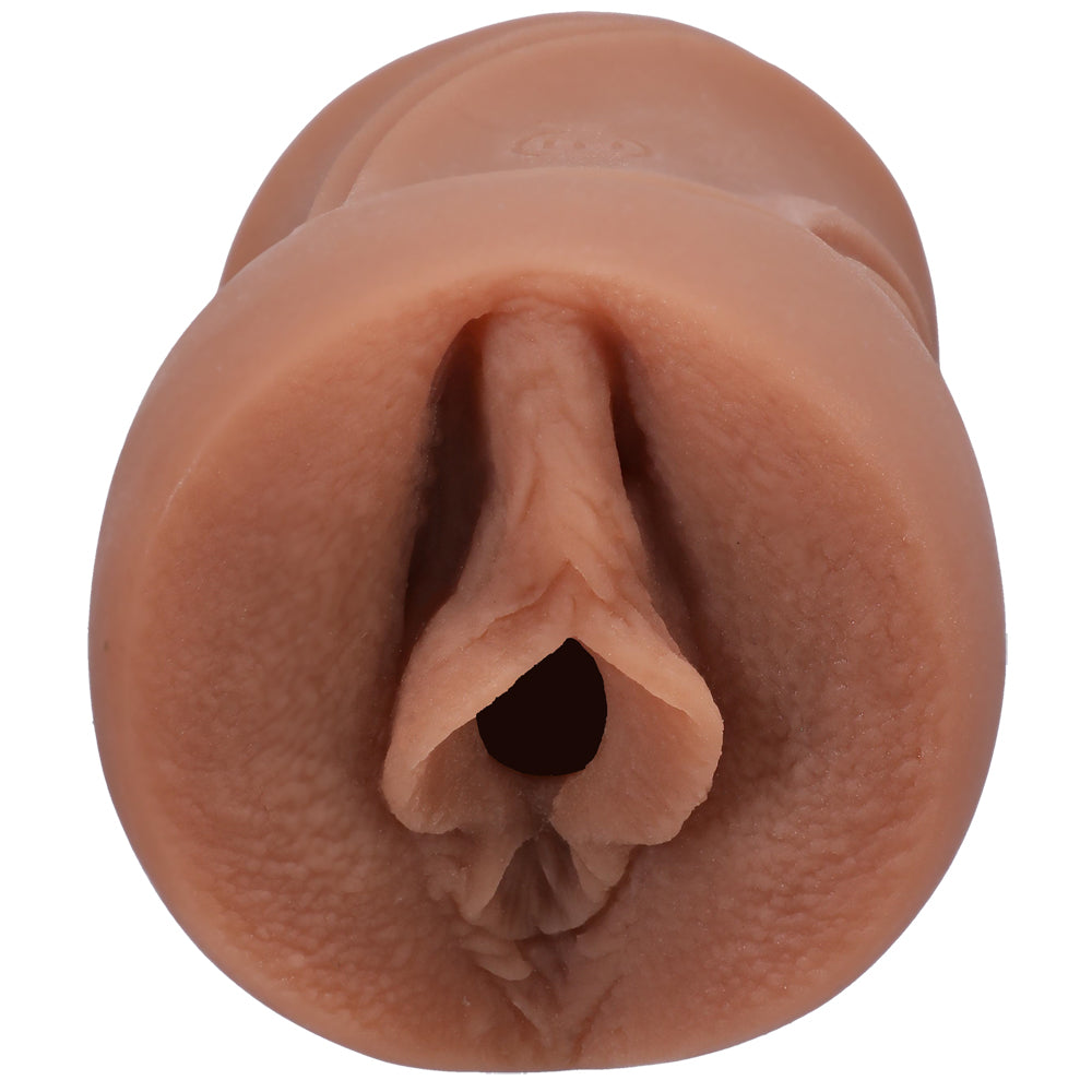 Signature Strokers Xxlayna Marie Pocket Pussy Caramel detailed view of lifelike stroker.