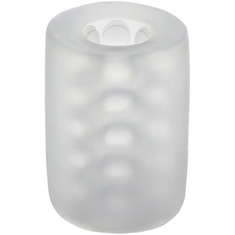 GoodHead Glow Helping Head Mini Stroker Frost Green designed for enhanced pleasure with massage beads.