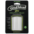 GoodHead Glow Helping Head Mini Stroker Frost Green packaging with details and description of its features.