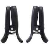 Merci Vibro Grippers Vibrating Nipple Clamps Black, adjustable pressure clamps for intense nipple stimulation.