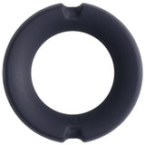 Merci Paradox Silicone Covered Metal Cock Ring 35mm Black showcasing silicone and metal design.