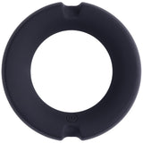 Merci The Paradox Silicone Metal Cock Ring 50mm Black, featuring a sleek black silicone design.