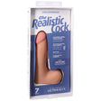 The Realistic Cock Ultraskyn 7 Inch With Balls Vanilla in packaging, showcasing lifelike details and features.