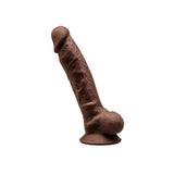 Silex-d The Original Model 1 Dildo 7 inch Chocolate, lifelike dual-density silicone pleasure toy.