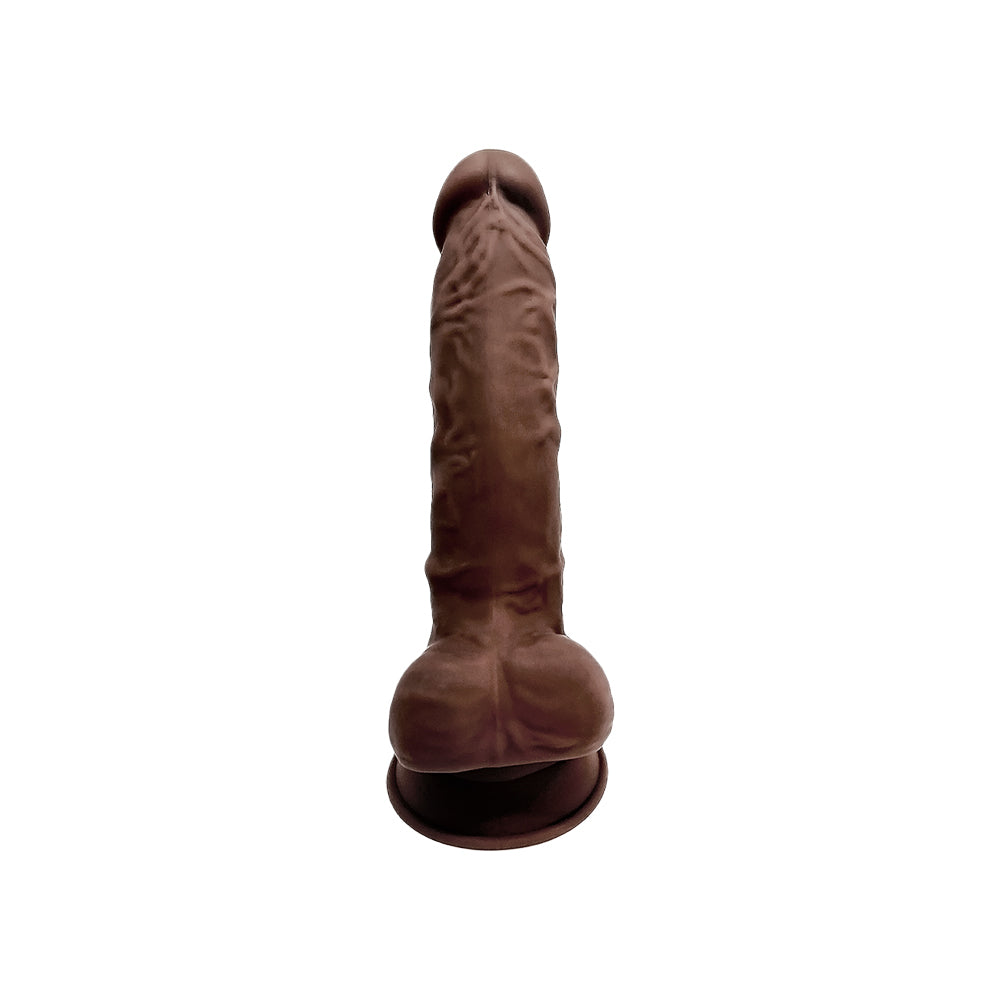 Silex-d The Original Model 1 Dildo 7 inch Chocolate showcasing its lifelike dual-density design.