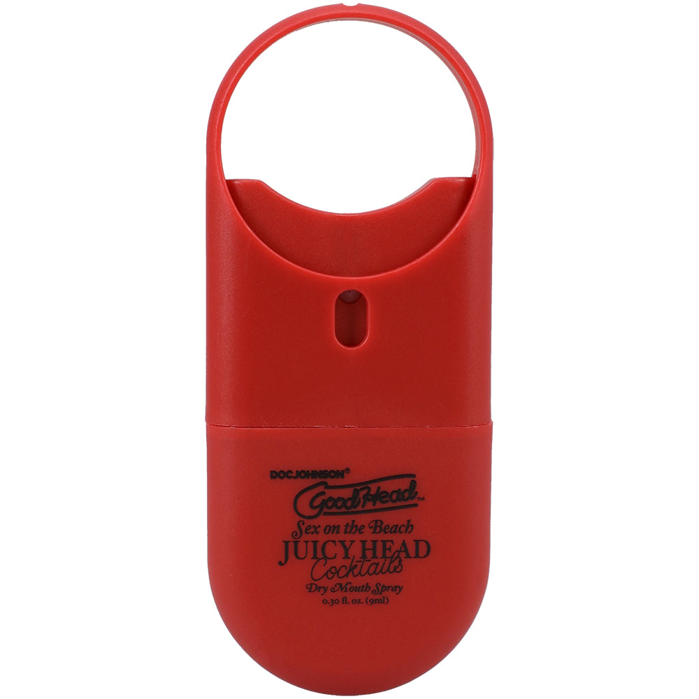 GoodHead Juicy Head Dry Mouth Spray Sex on the Beach bottle for vibrant hydration during intimate moments.