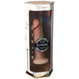 Silex-d Premium Real Skin Model 2 7.5 Inch Dildo Vanilla in packaging showcasing realistic design and premium quality.