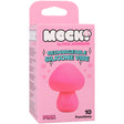Mochi Mushroom Vibe 10 Function Silicone Vibrator Pink packaging showcasing the compact design and vibrant color.