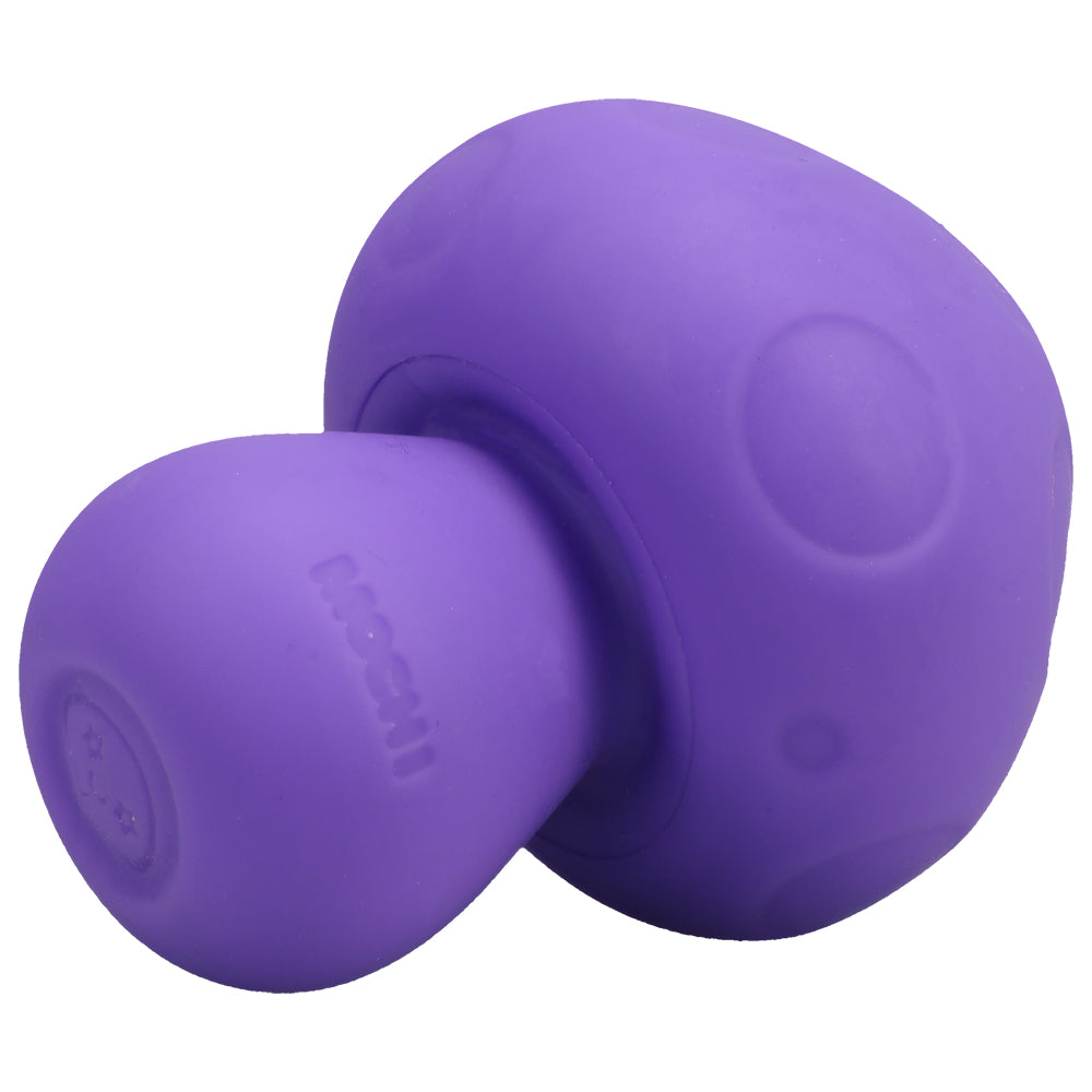 Mochi Mushroom Vibe 10 Function Silicone Vibrator Purple close-up, showcasing its unique mushroom shape and silicone texture.