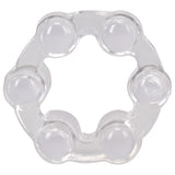 Crystal Jellies Performance Ring Set Clear with chunky textured designs for enhanced stimulation.