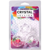 Crystal Jellies Performance Ring Set Clear packaging showing three textured rings for enhanced stimulation.