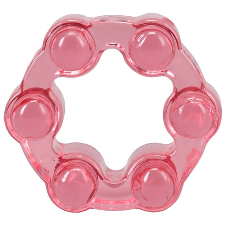 Crystal Jellies Performance Ring Set Pink featuring a textured design for enhanced stimulation.