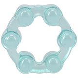 Crystal Jellies Performance Ring Set Teal with chunky textured design for enhanced stimulation.