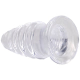 Crystal Jellies Anal Twist 5 Inch Clear - soft and flexible erotic tool with sculpted ridges for anal stimulation.