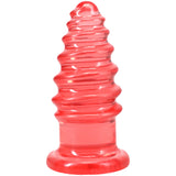 Crystal Jellies Anal Twist 5 Inch Pink, flexible anal toy with ridges for enhanced pleasure