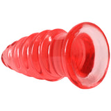 Crystal Jellies Anal Twist 5 Inch Pink featuring a soft, flexible design and sculpted ridges for enhanced stimulation.