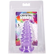 Crystal Jellies Anal Twist 5 Inch Purple in packaging, designed for comfortable anal stimulation.