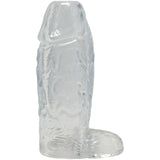Titanmen Cock Sleeve With Ball Strap 6 Inch Clear – enhances size and stimulation with a secure fit.